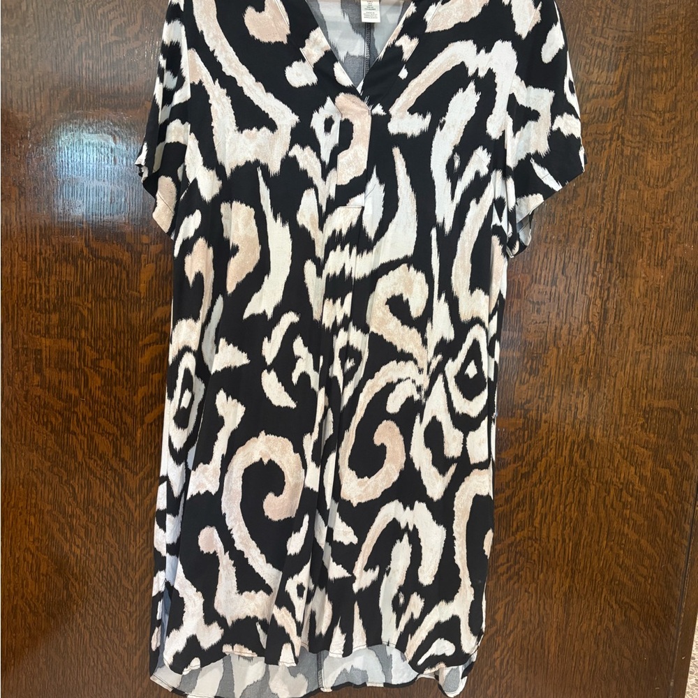 Black and White Patterned Dress